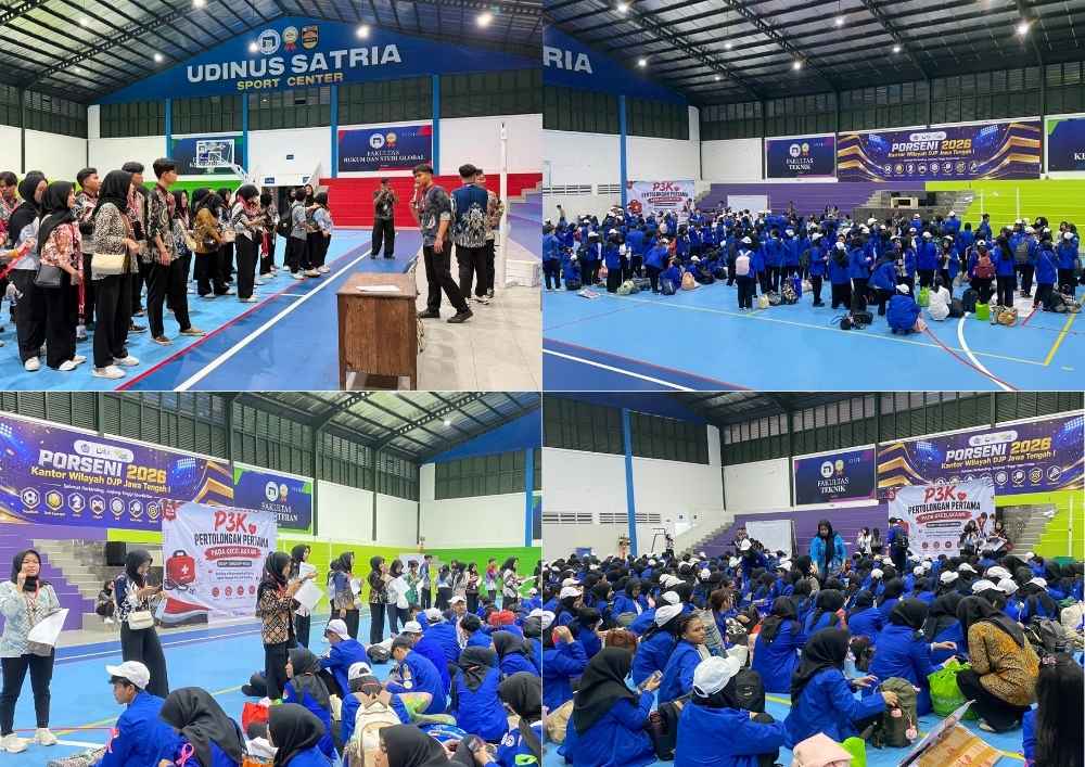 Kumpul Panitia & Briefing Panitia | Kumpul Peserta di Gor USSC | Absen Peserta | Penataan Barang + Persiapan Apel + Pemeriksaan Barang